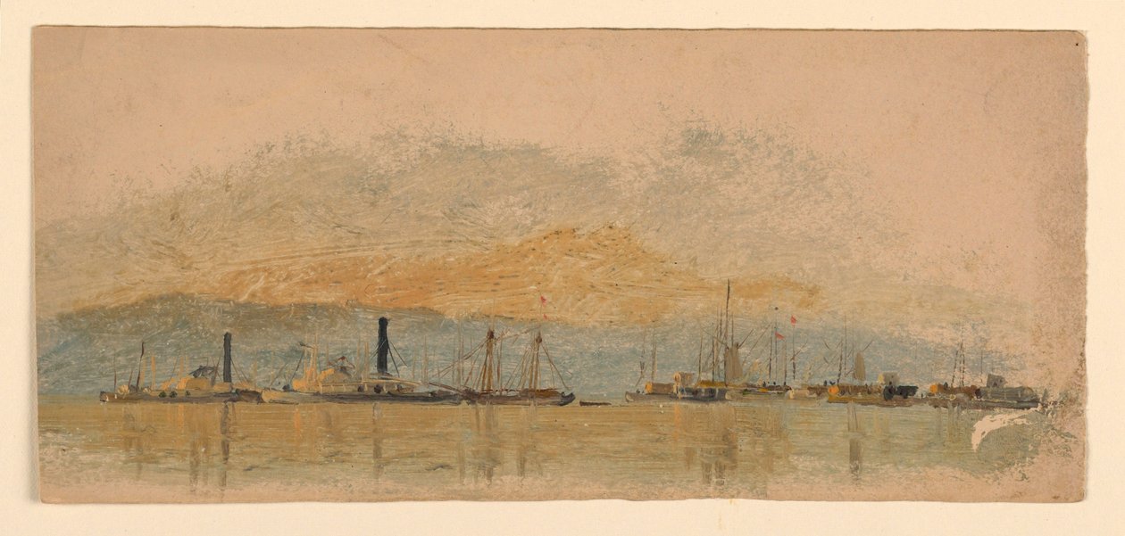 Rysunki, szkice. Statki, ok. 1860 autorstwa Samuel Colman