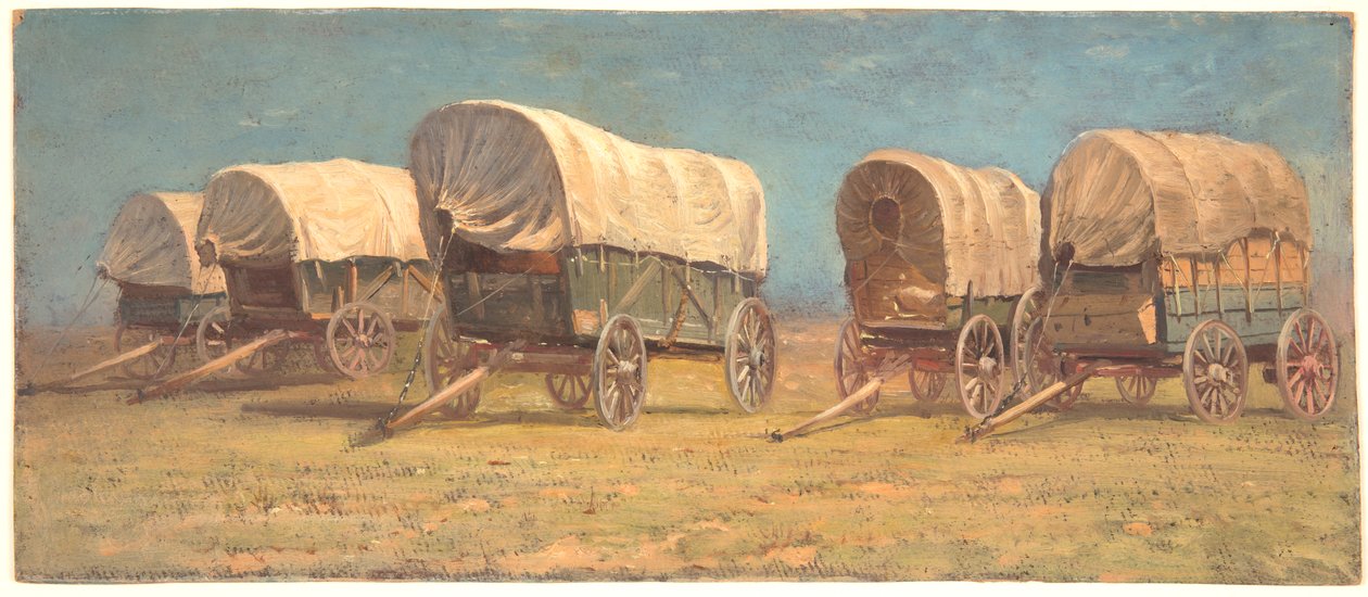 Badanie wagonów krytych autorstwa Samuel Colman