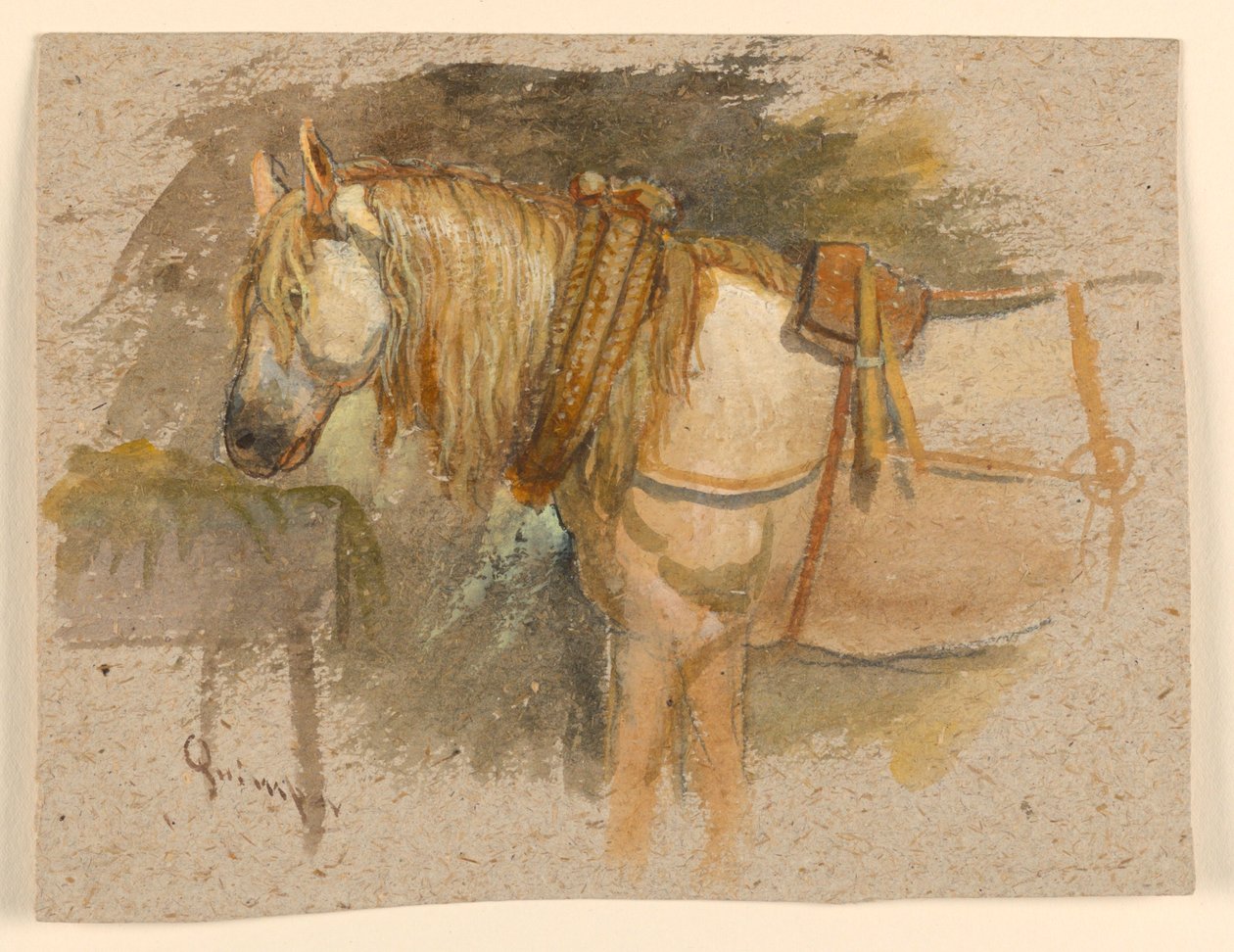 Studium konia, Quimper, Bretania autorstwa Samuel Colman