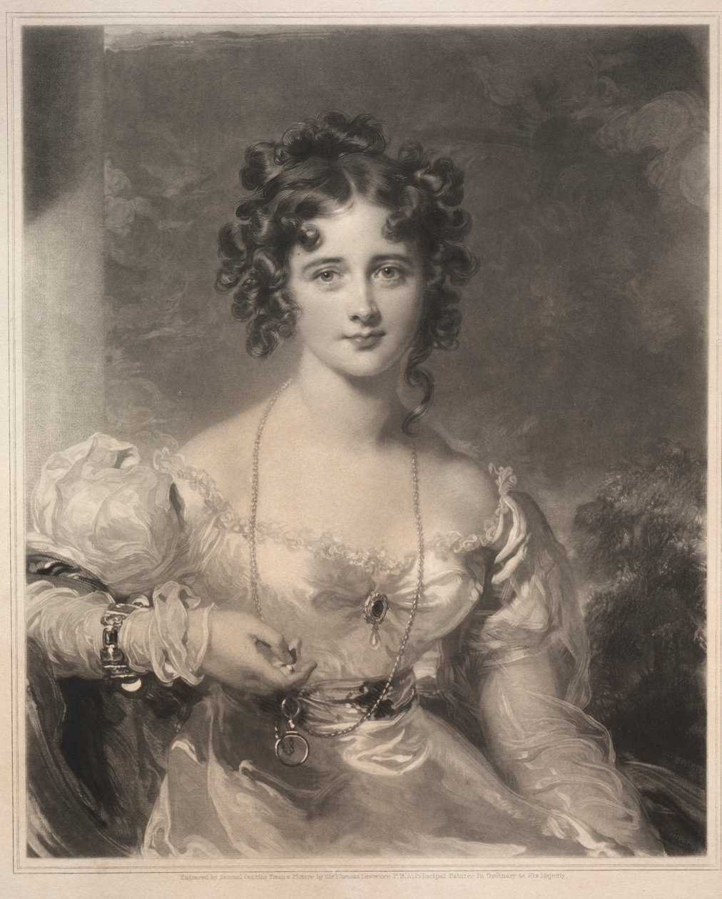 Panna Rosamond Croker, 1828. autorstwa Samuel Cousins