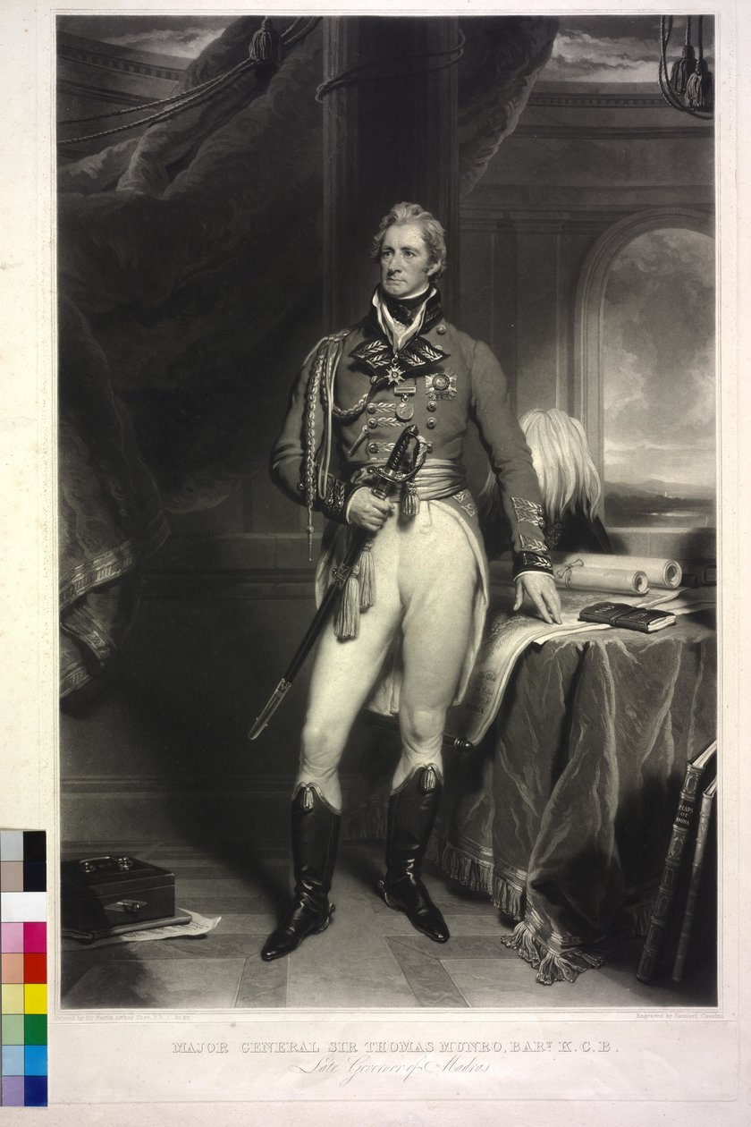 Sir Thomas Munro (mezzotinta) autorstwa Samuel Cousins