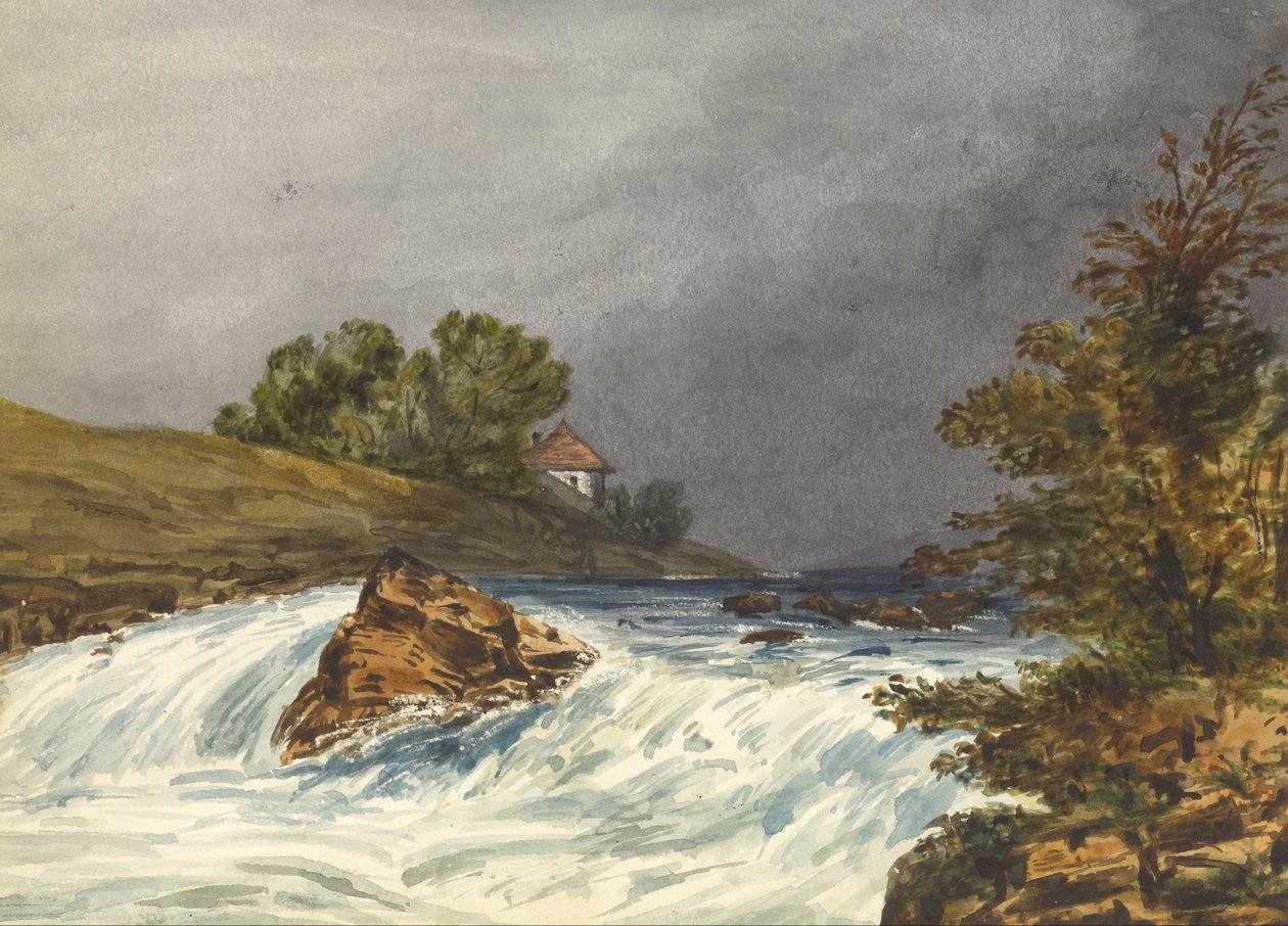Scena rzeczna z domem autorstwa Samuel H. Owen