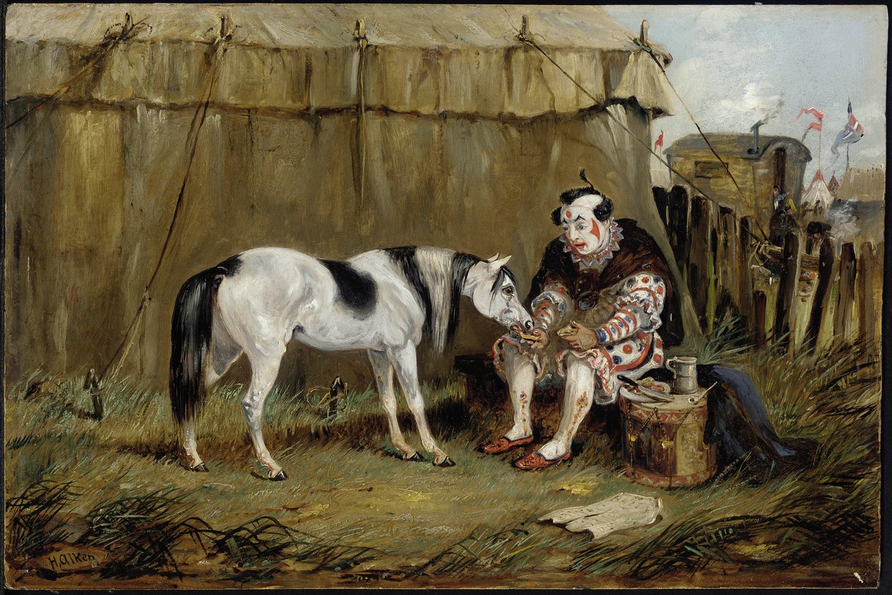 Cyrk, kucyk i klaun autorstwa Samuel Henry Alken