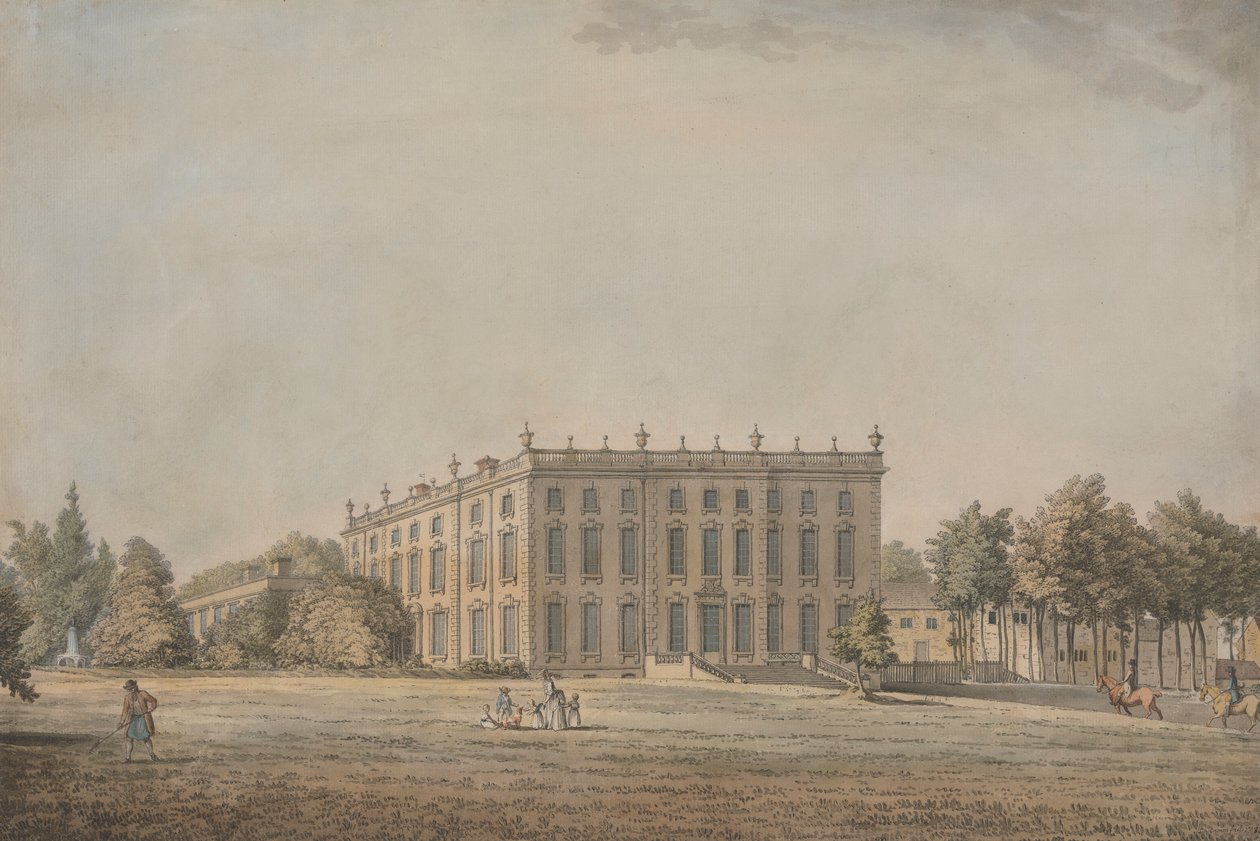 Widok Wingerworth Hall, Derbyshire autorstwa Samuel Hieronymus Grimm