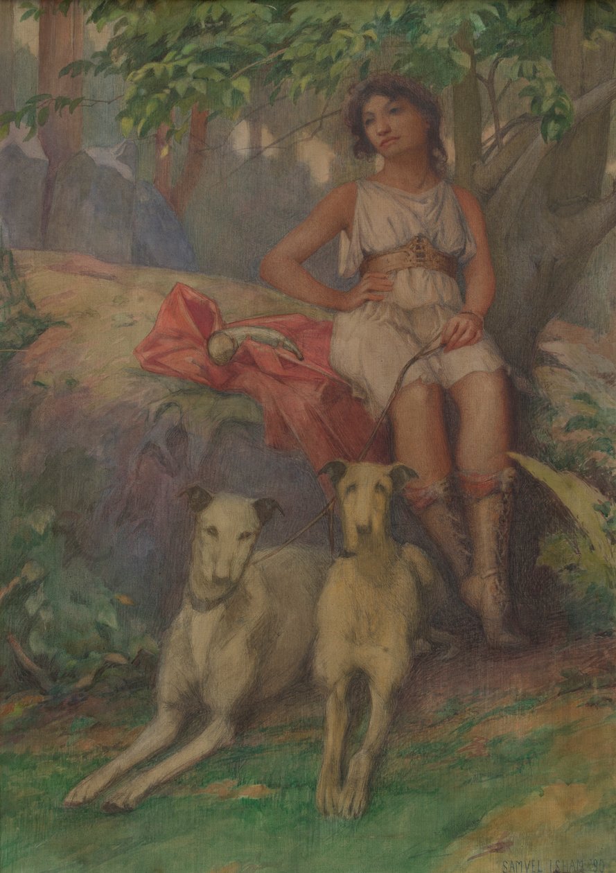 Figurka z dwoma psami autorstwa Samuel Isham