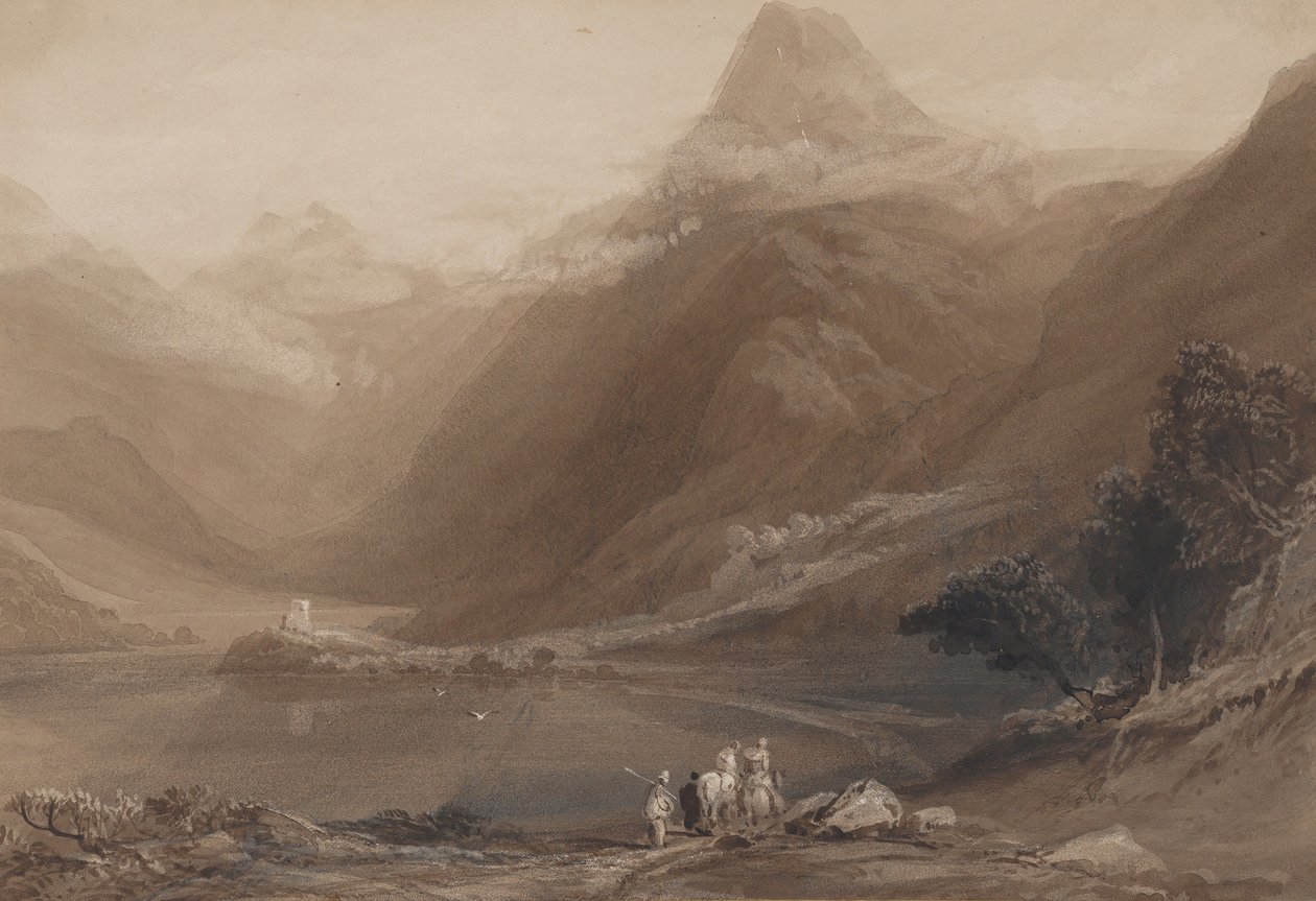 Jezioro Llanberis, Północna Walia, 1820-30. autorstwa Samuel Jackson