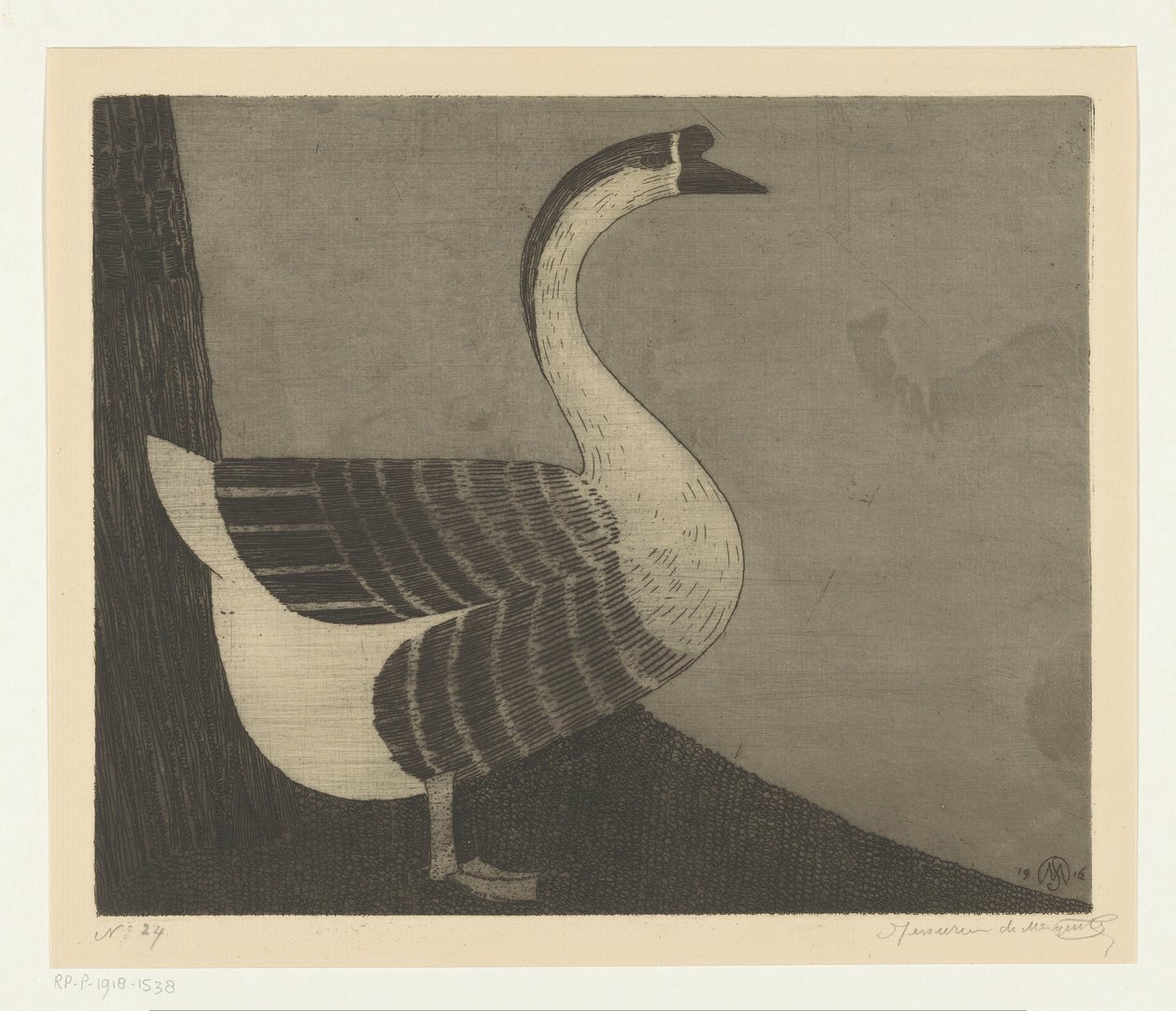 gałka gęś autorstwa Samuel Jessurun de Mesquita (signed by artist)