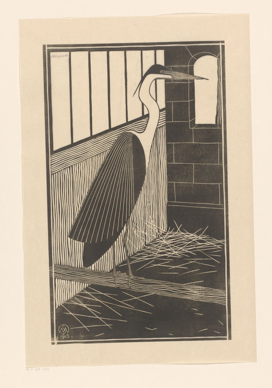 wielka czapla autorstwa Samuel Jessurun de Mesquita (signed by artist)