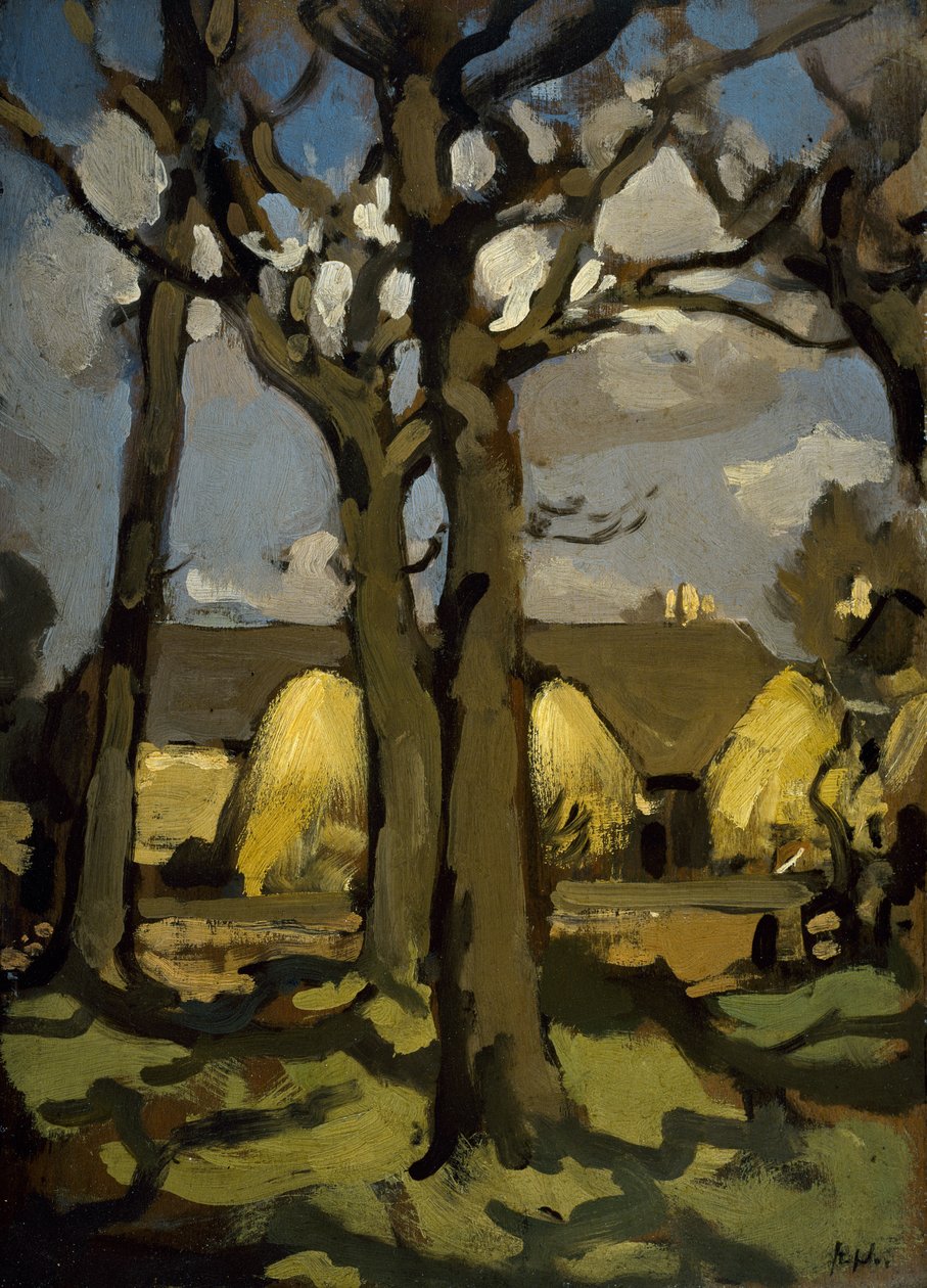 Gospodarstwo rolne (olej na desce) autorstwa Samuel John Peploe