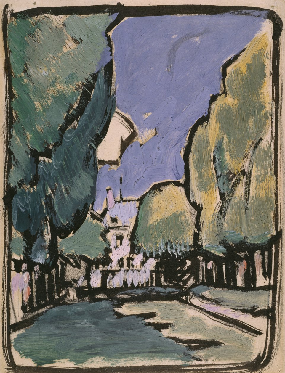 Pejzaż (olej na papierze) autorstwa Samuel John Peploe