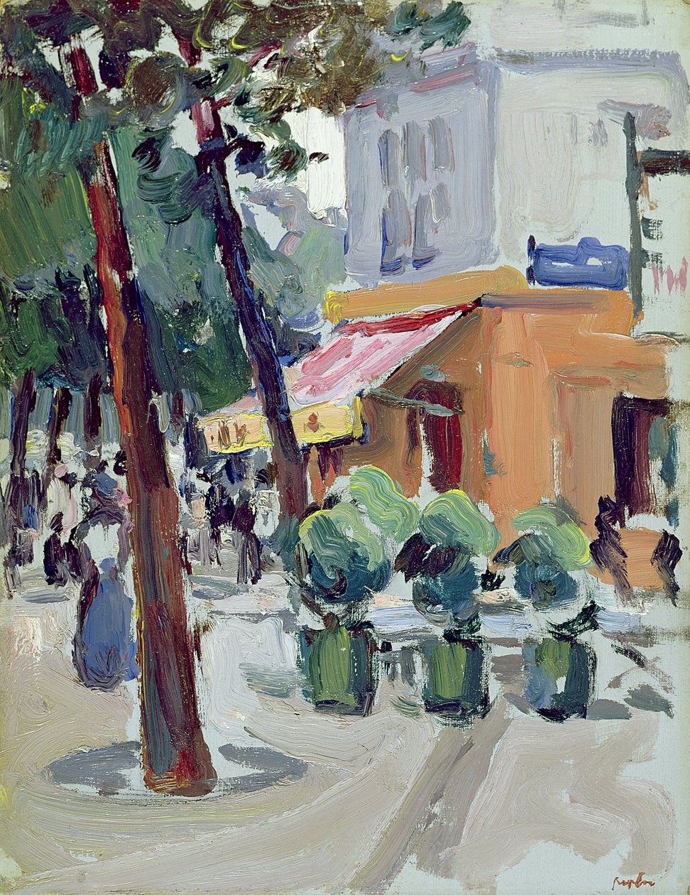 Ogrody Luksemburskie, Paryż (olej na desce) autorstwa Samuel John Peploe