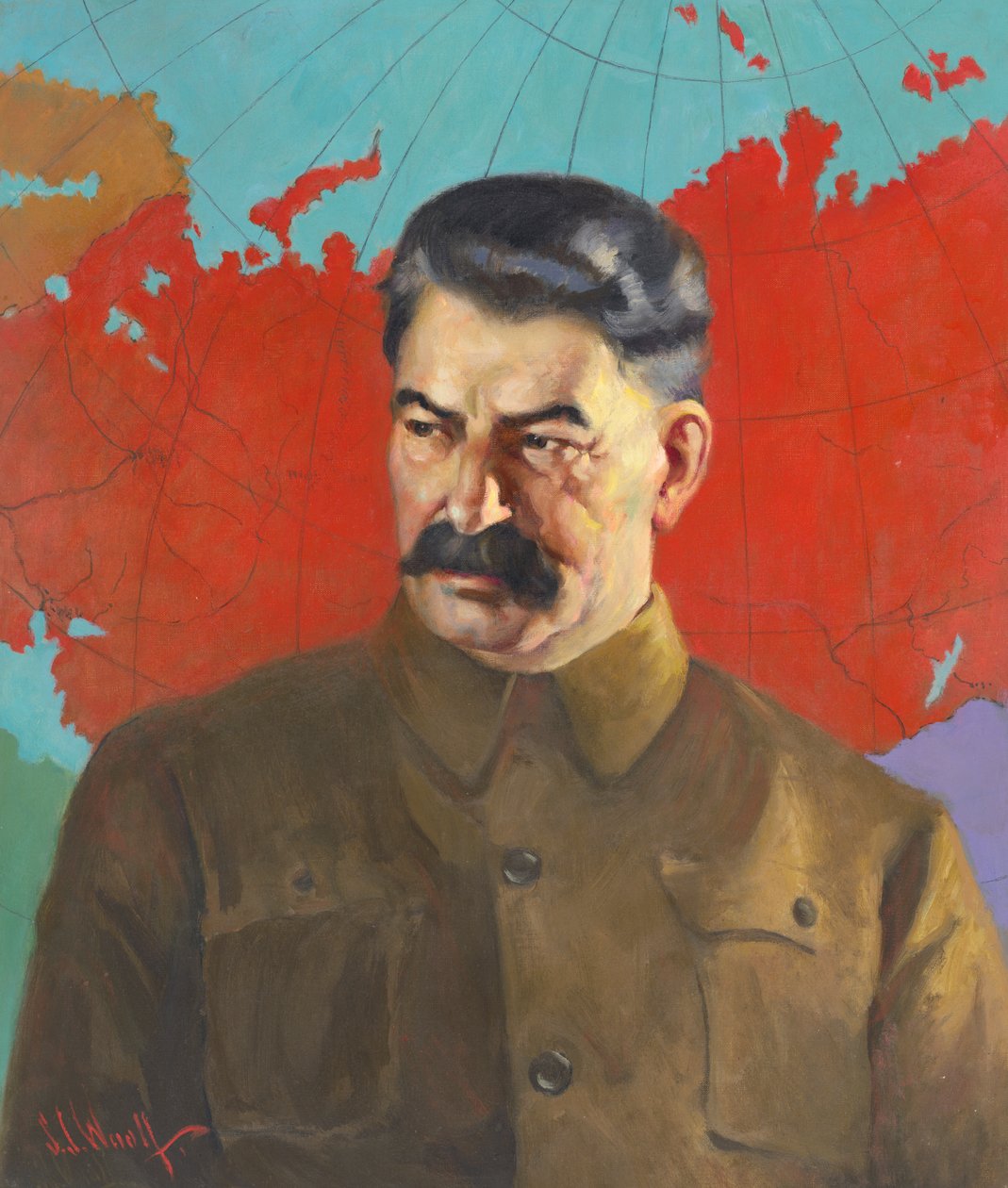 Józef Stalin, 1937. autorstwa Samuel Johnson Woolf