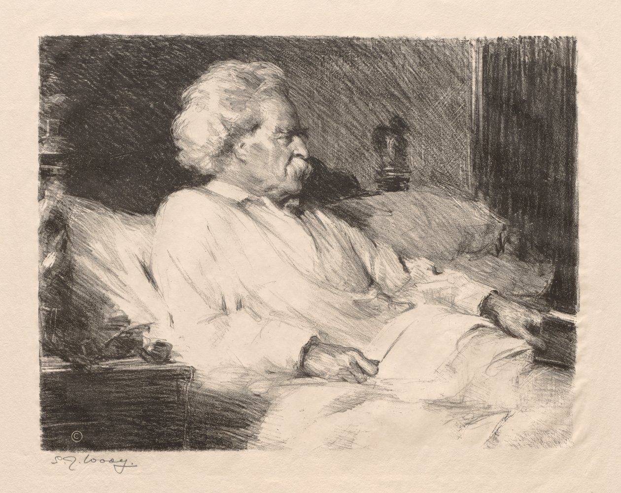 Mark Twain autorstwa Samuel Johnson Woolf
