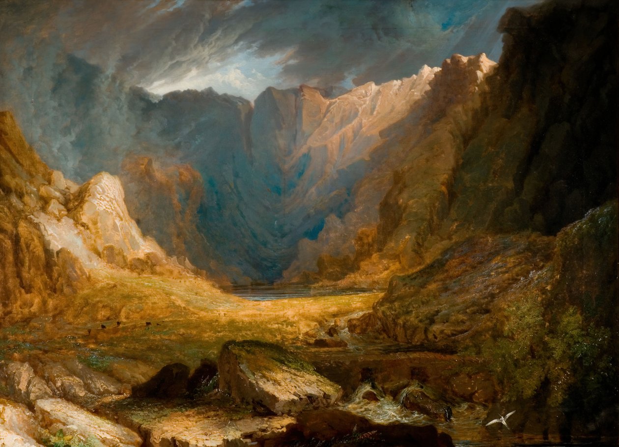Llyn Idwal, Północna Walia, 1810-1850. autorstwa Samuel Lines