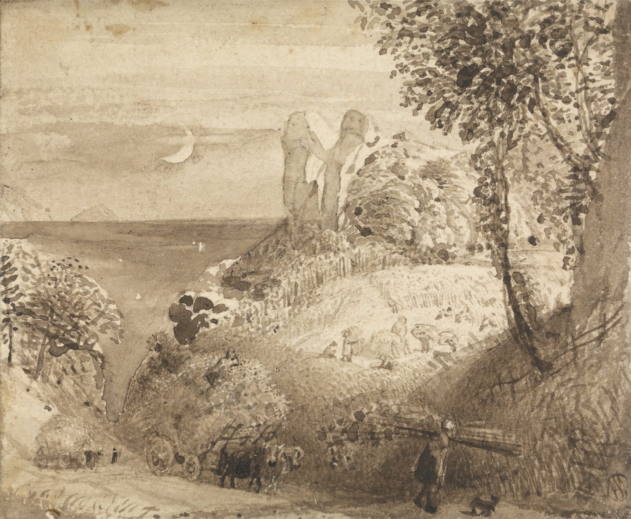 Scena duszpasterska autorstwa Samuel Palmer