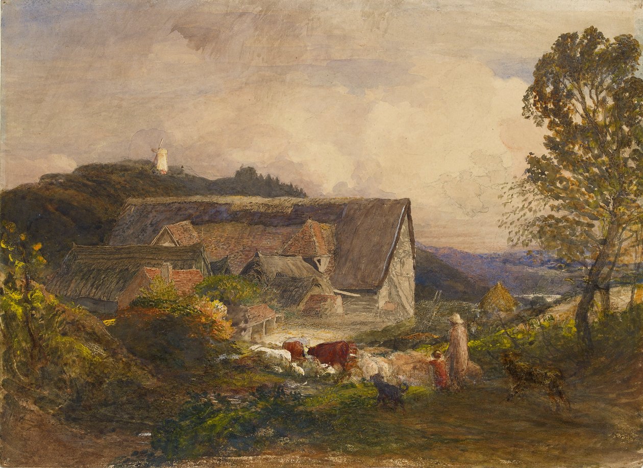 Gospodarstwo rolne w Princes Risborough, 1845 autorstwa Samuel Palmer