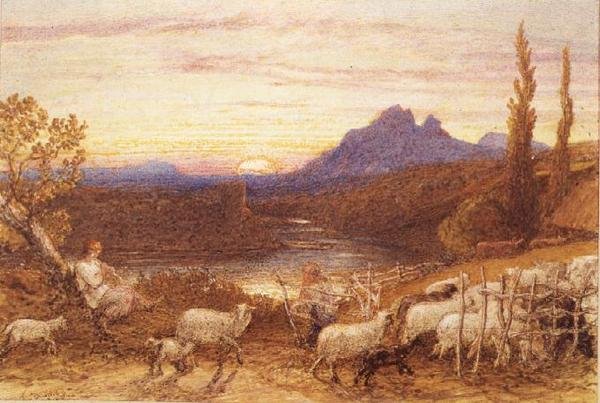 Idąc do spasowania autorstwa Samuel Palmer