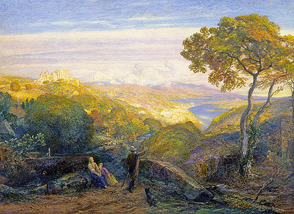 Pejzaż (olej na płótnie) autorstwa Samuel Palmer