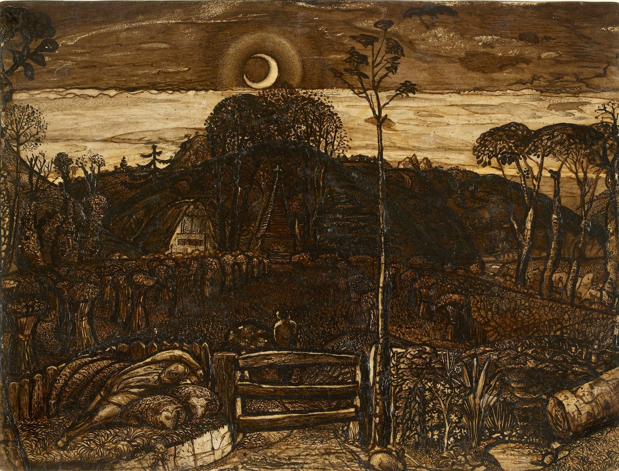 Późny zmierzch, 1825 autorstwa Samuel Palmer