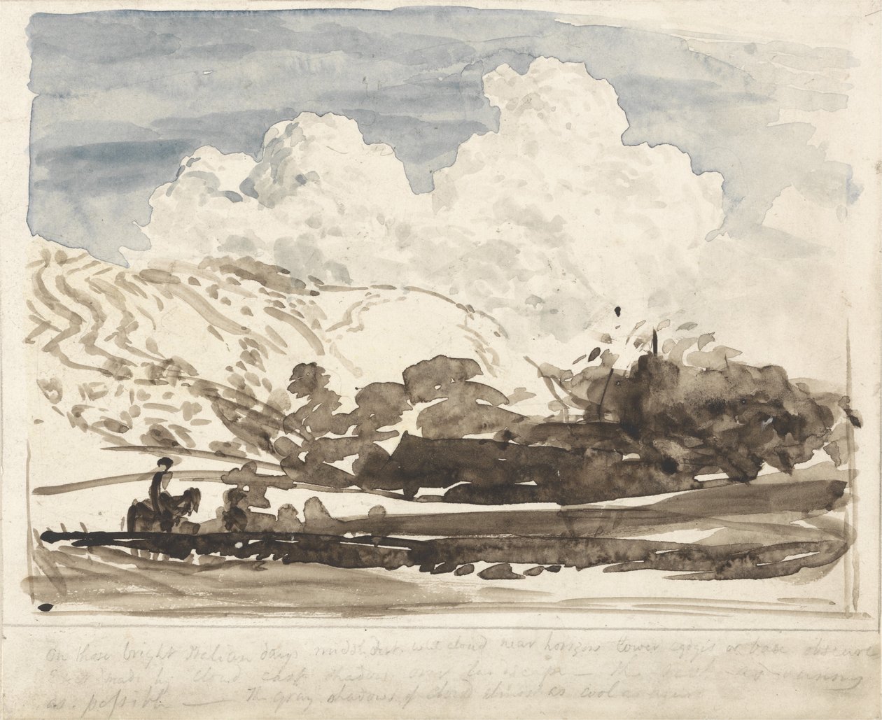 Jasna chmura (w/c na papierze) autorstwa Samuel Palmer