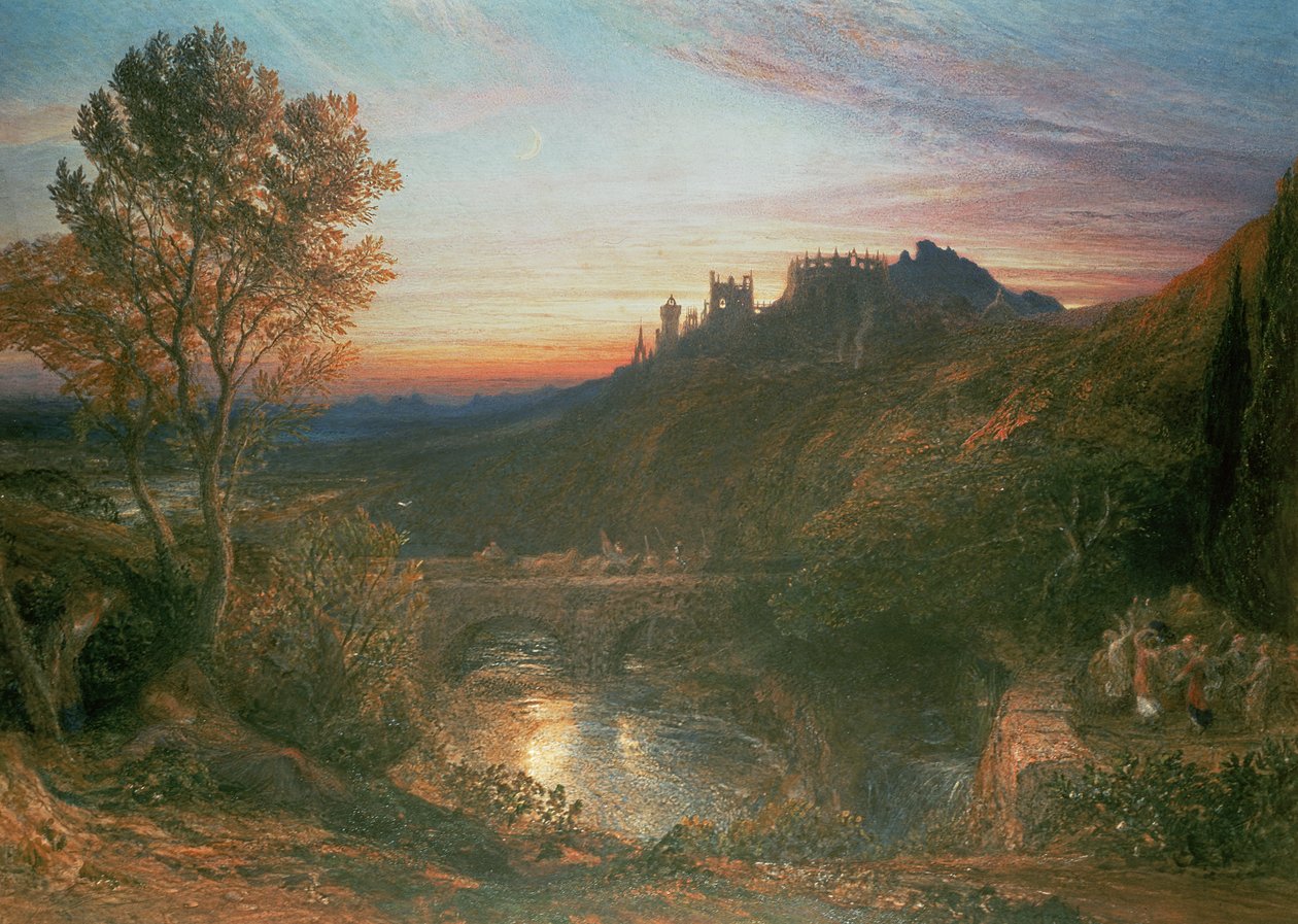 Miasto o zachodzie słońca autorstwa Samuel Palmer