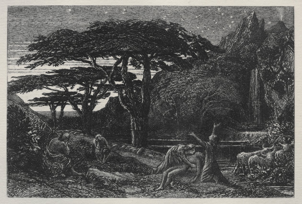 Gaj Cyprysowy, 1883. autorstwa Samuel Palmer