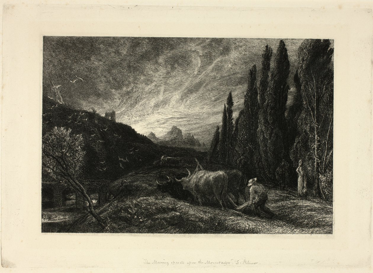 The Early Plowman autorstwa Samuel Palmer