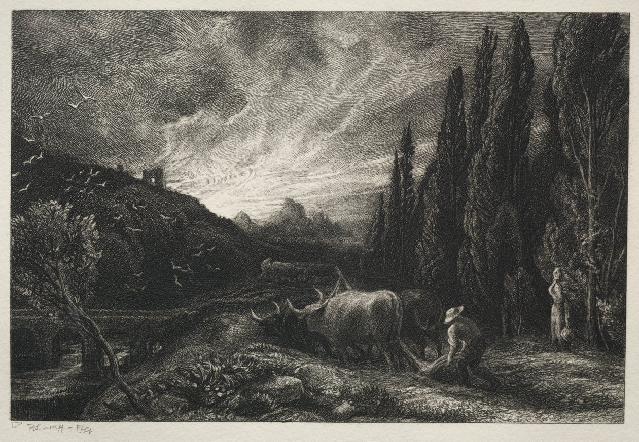 Wczesny oracz, przed 1861 r. autorstwa Samuel Palmer