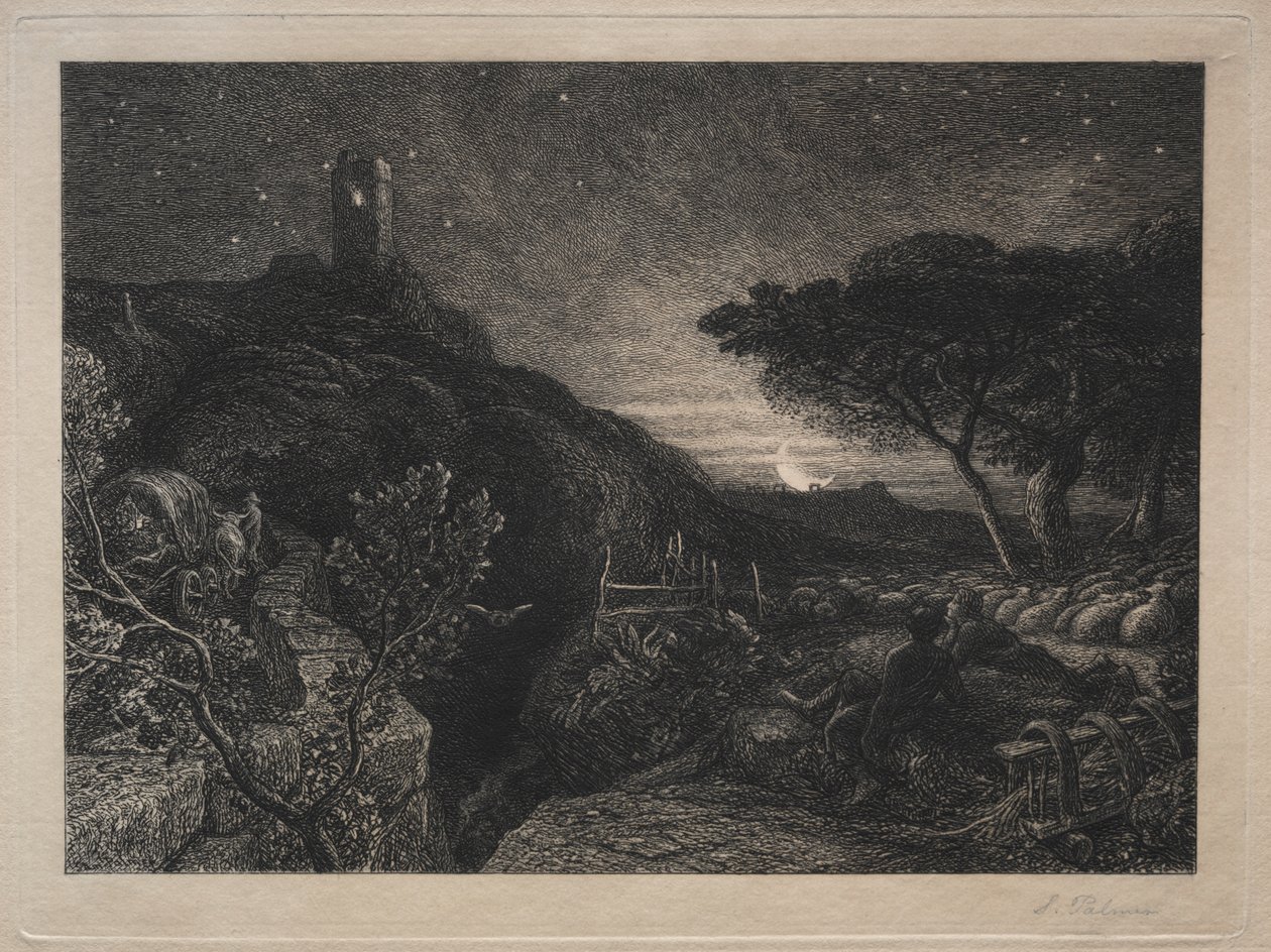 Samotna Wieża autorstwa Samuel Palmer