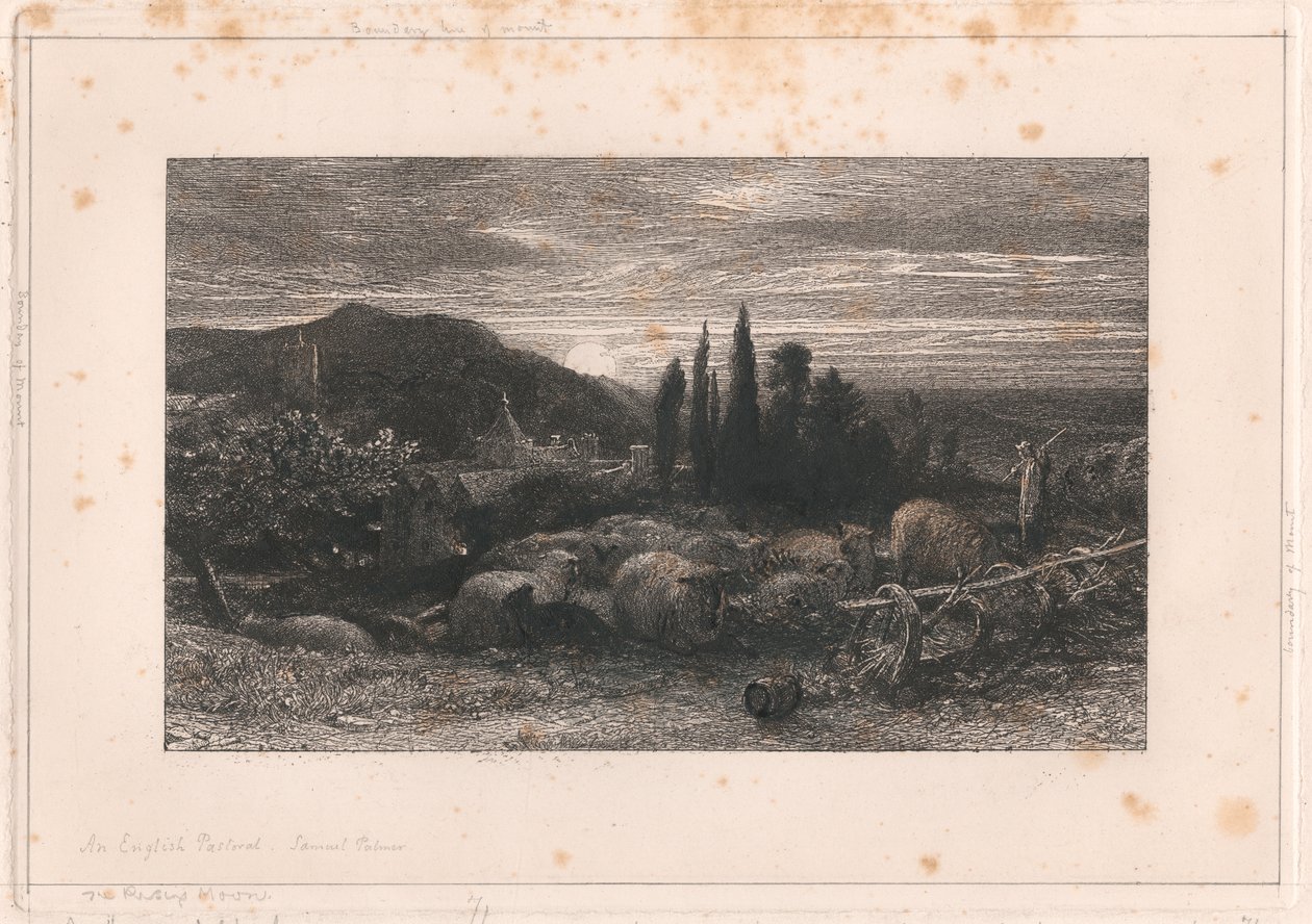 Wschodzący Księżyc autorstwa Samuel Palmer
