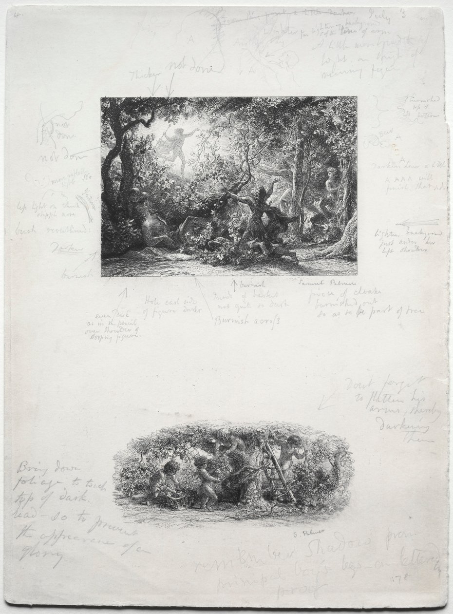 Winorośli, 1852. autorstwa Samuel Palmer