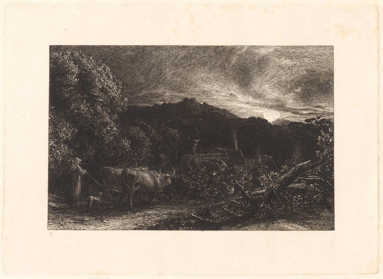 Zmęczony Oracz autorstwa Samuel Palmer