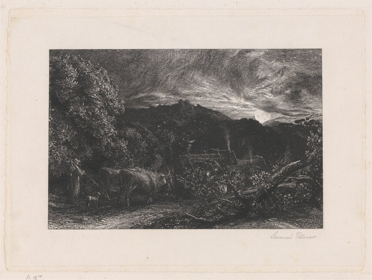 Zmęczony Oracz autorstwa Samuel Palmer