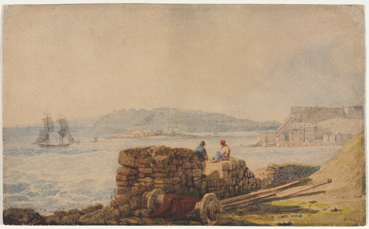 Wyspa Drakesa, Plymouth. autorstwa Samuel Prout