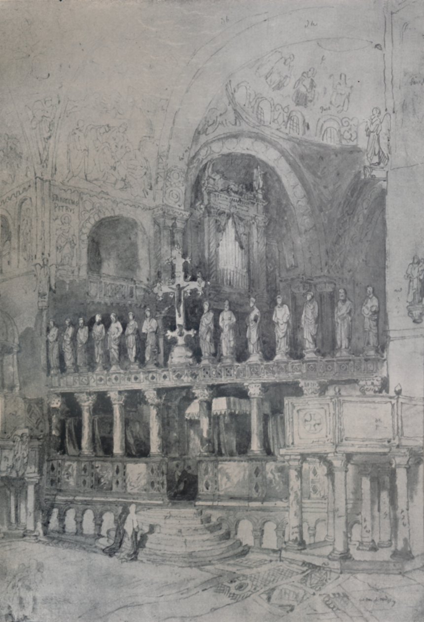 Wnętrze św. Marka, ok. 1830, 1925. autorstwa Samuel Prout