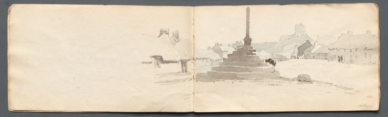 Szkicownik: Norham, 1814. autorstwa Samuel Prout