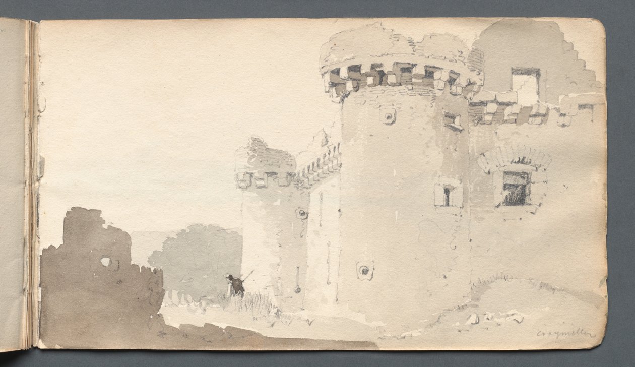 Szkicownik: Zrujnowany zamek, 1814. autorstwa Samuel Prout