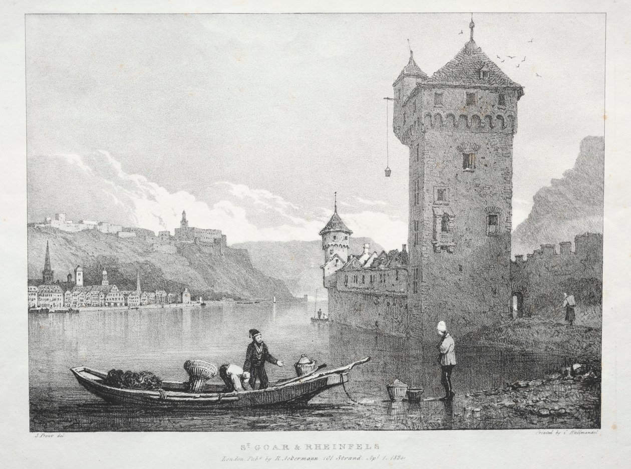 St. Goar i Rheinfels, 1824. autorstwa Samuel Prout
