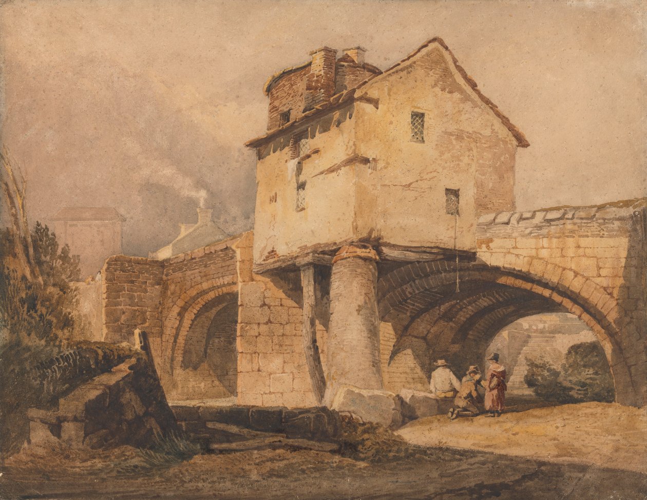 Most Monnow, Monmouthshire autorstwa Samuel Prout