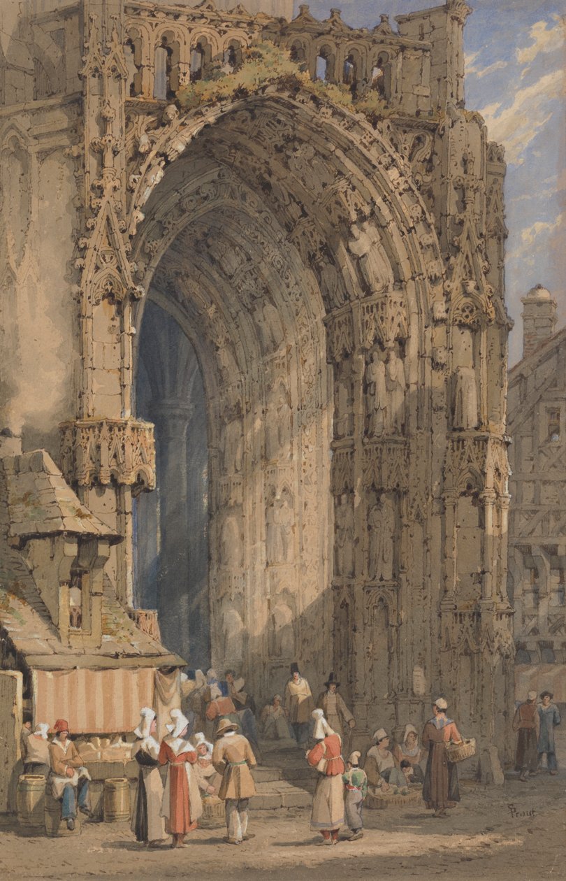 Ganek, katedra w Reims autorstwa Samuel Prout