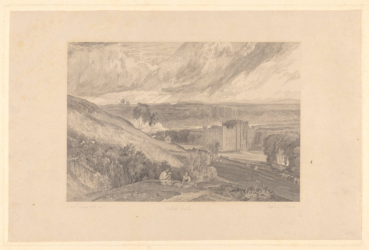 Zamek Hylton, hrabstwo Durham autorstwa Samuel Rawle