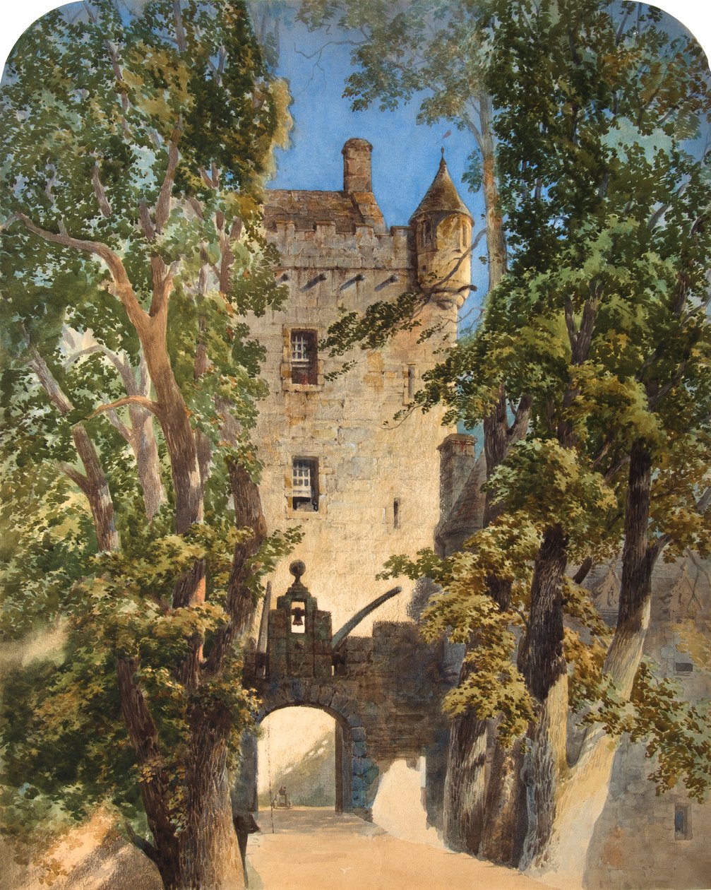 Zamek Cawdor (akwarela) autorstwa Samuel Read