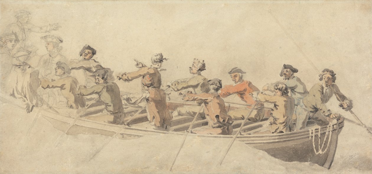 Polidor de barcos de um navio autorstwa Samuel Scott