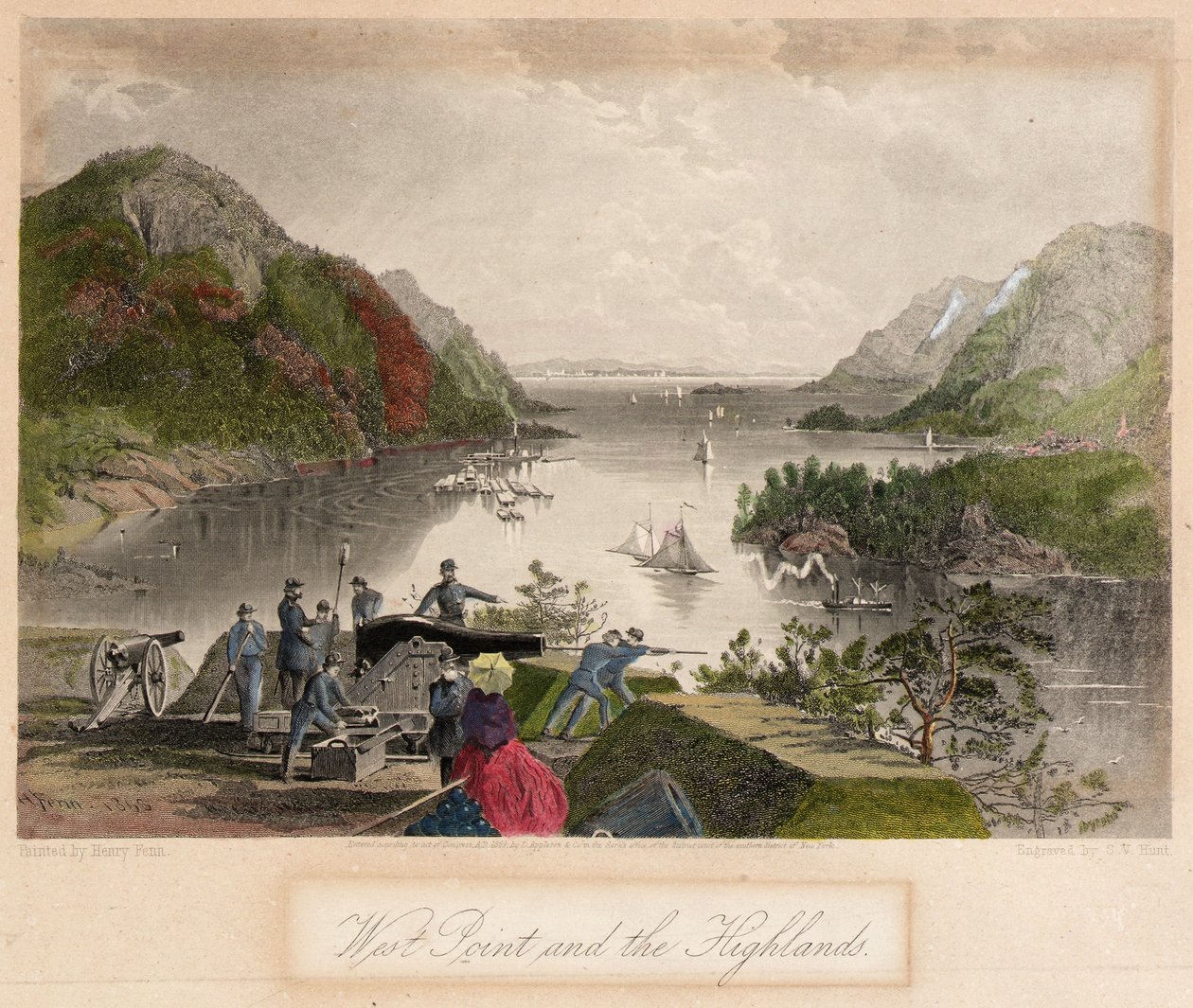 West Point i Highlands autorstwa Samuel Valentine Hunt