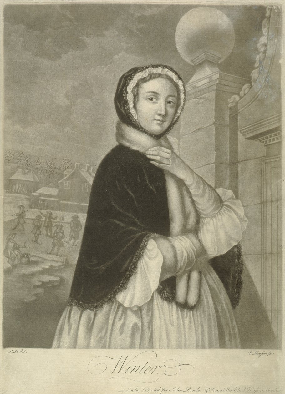 Zima (mezzotinta) autorstwa Samuel Wale