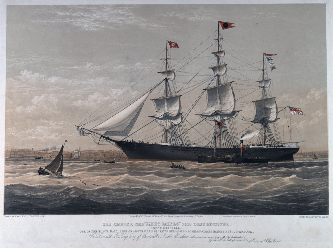 Statek kliper "James Baines autorstwa Samuel Walters