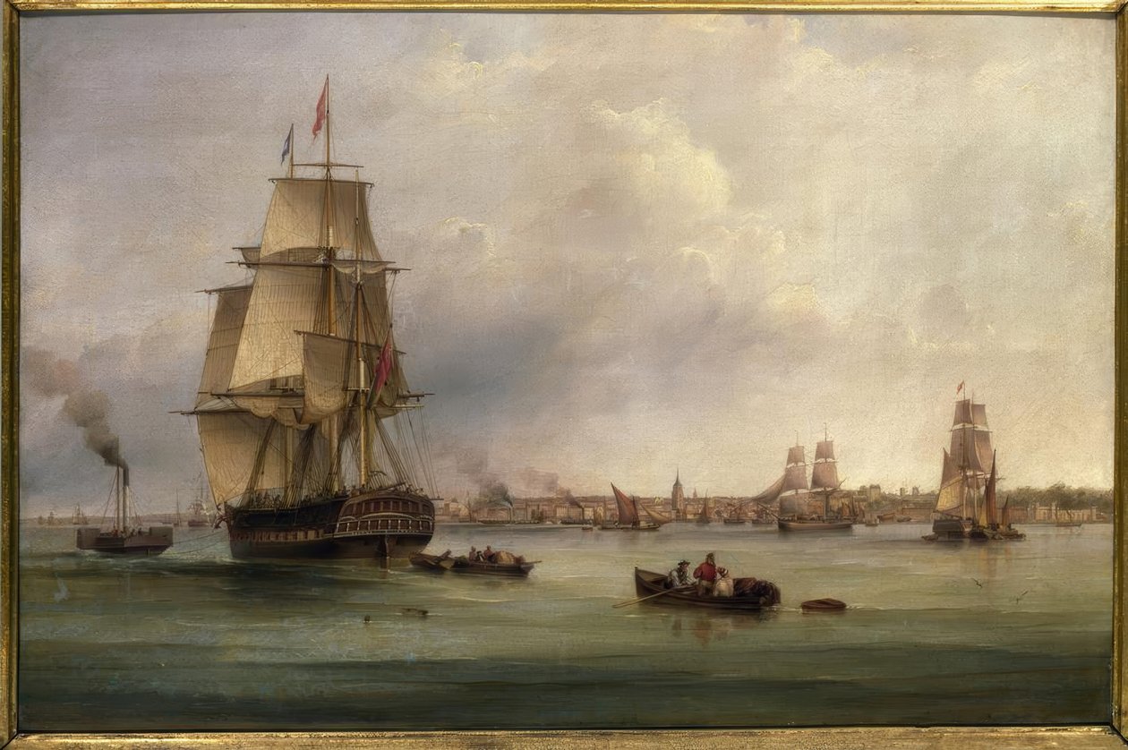 Samuel Walters, Die Thames’/ obraz, XIX w. autorstwa Samuel Walters