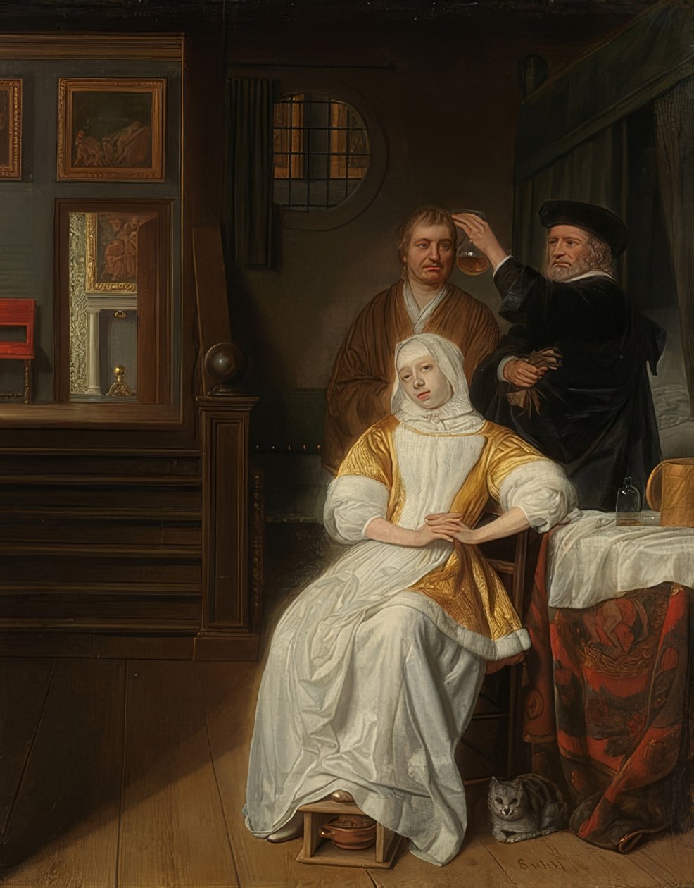 Bezkrwawa dama. 1660-78 autorstwa Samuel van Hoogstraten