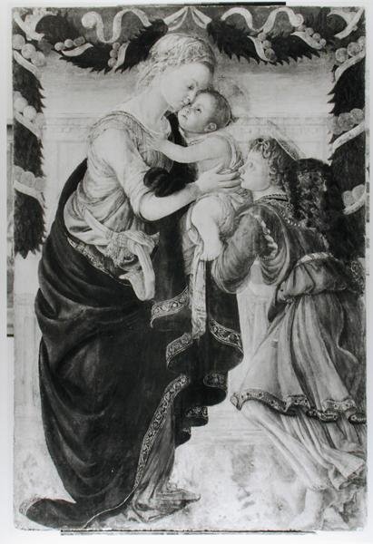 Matka Boska z Dzieciątkiem z aniołem (panel) autorstwa Sandro Botticelli