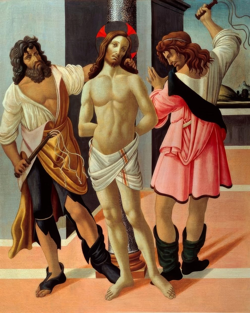 Biczowanie Chrystusa autorstwa Sandro Botticelli